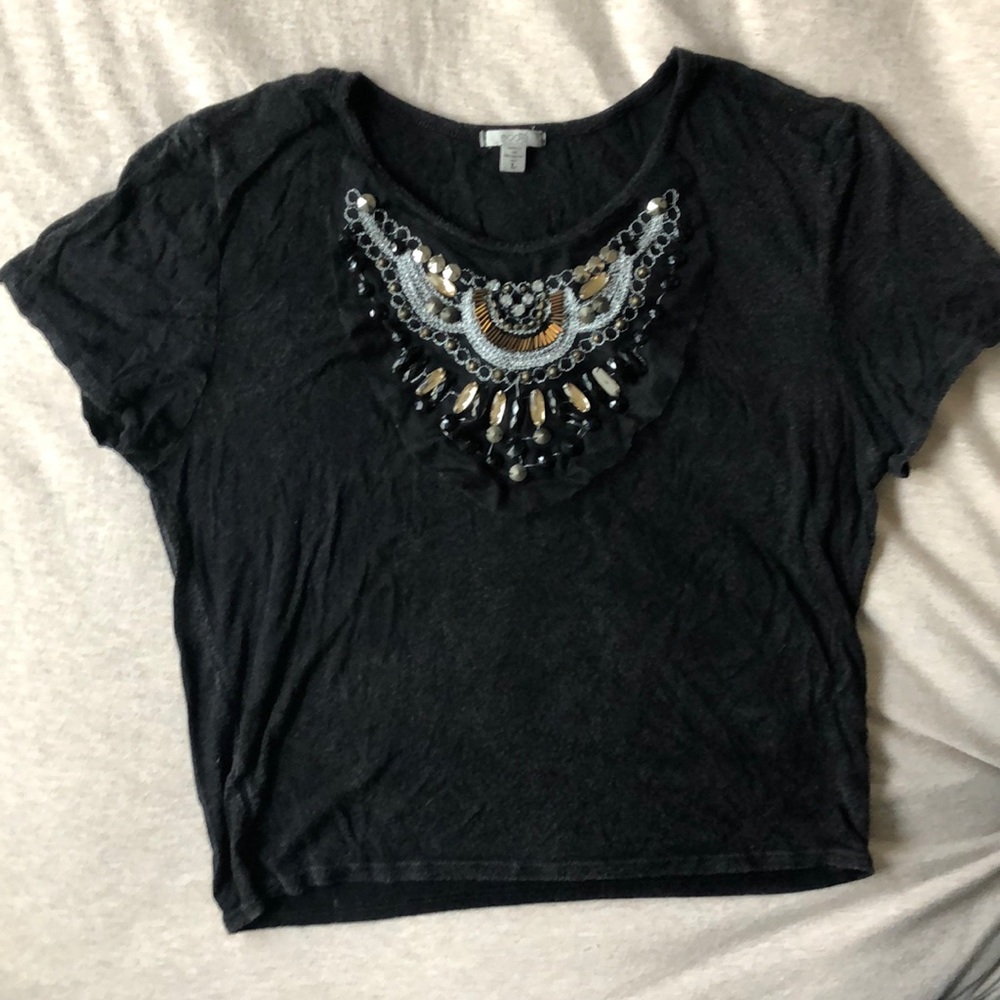 Jeweled soft tee